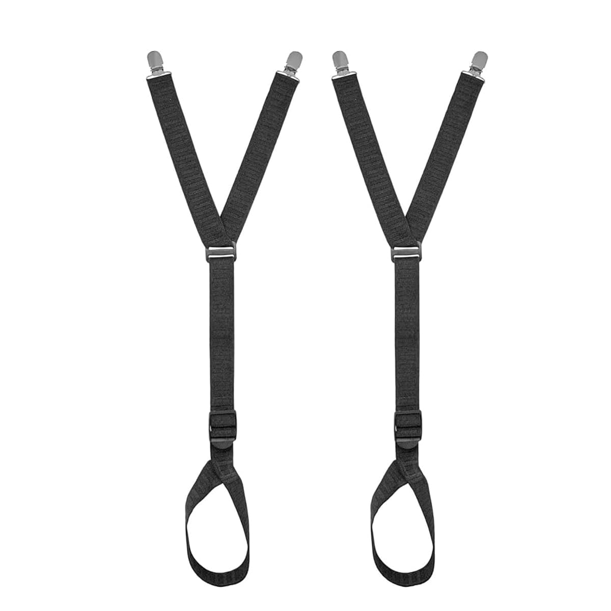 GUSTAVE Shirt Stays for Men, Stirrup Shirt Stay Garter Belt with Foot Loop, Y-Style Adjustable Men's Shirt Stay for Suits - 1 Pairs, Black GUSTAVE Shirt Stays for Men, Stirrup Shirt Stay Garter Belt with Foot Loop, Y-Style Adjustable Men's Shirt Stay for Suits - 1 Pairs, Black